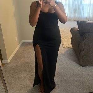 Sexy Black Slit Dress